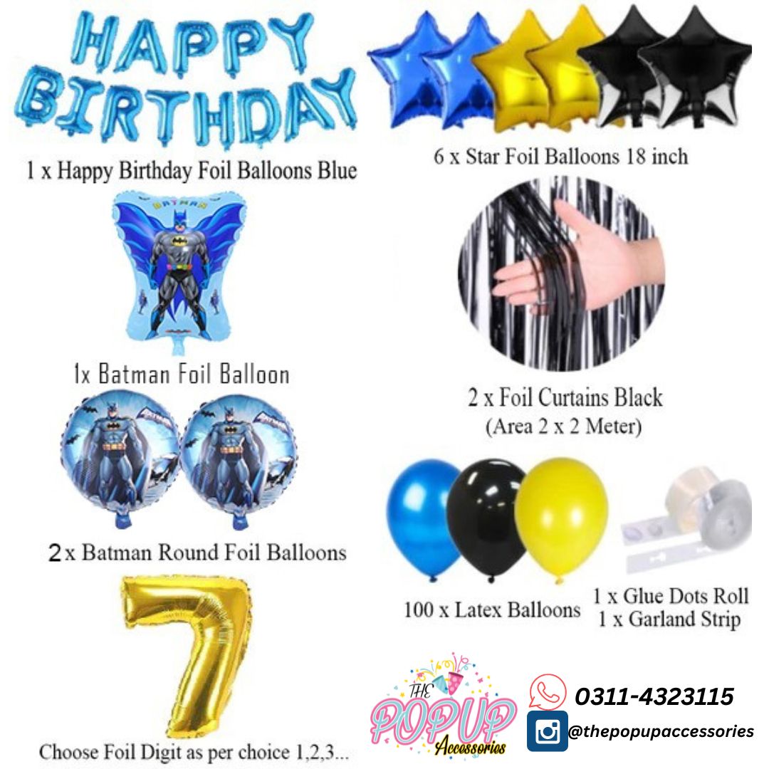 Batman birthday theme decorations for boys