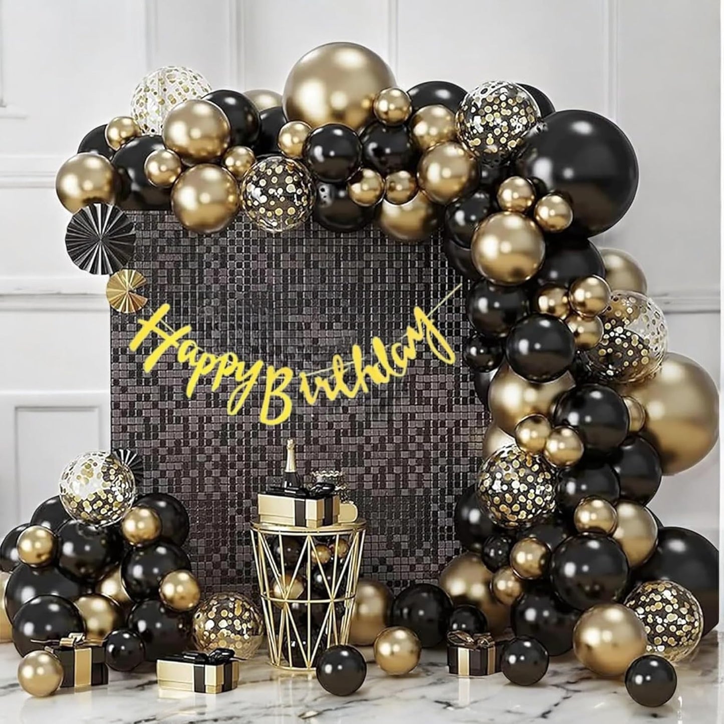 Black Balloons Latex Party Balloons, 12Inches balloons for Birthday Decorations, Weddings, Baby Shower, Balloon Modelling, Balloon Arch Decorations